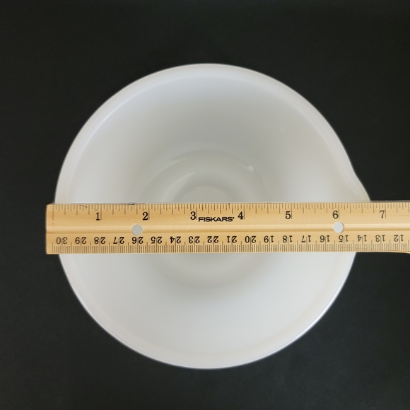 Vtg Glasbake Milk Glass Mixer Bowl Sunbeam - Picture 4 of 14